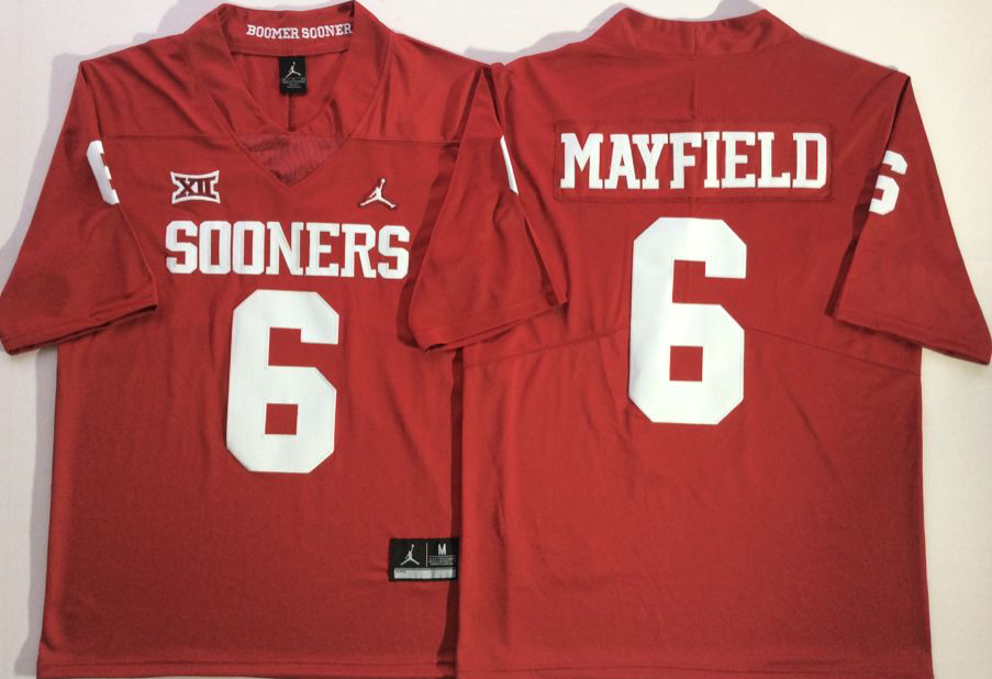 NCAA Men Oklahoma Sooners #6 MAYFIELD->ncaa teams->NCAA Jersey